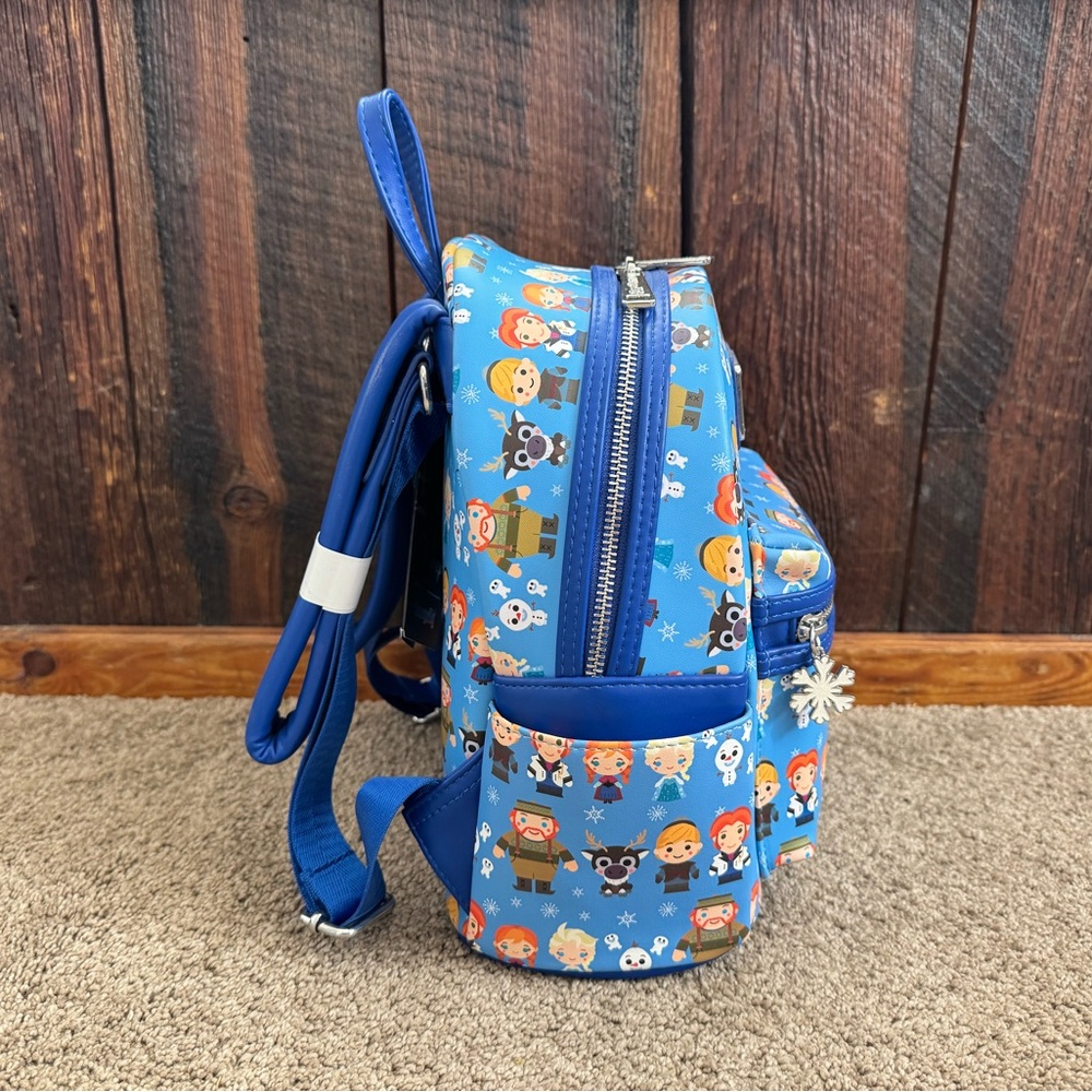 NWT Disney Loungefly Frozen Chibi Backpack - Picture 3 of 5